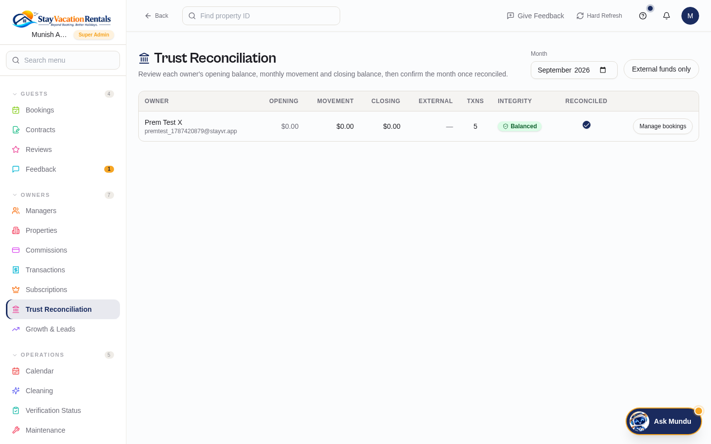 Trust Reconciliation